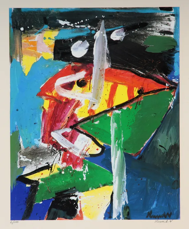 Knud Nielsen. Abstract composition. Offset print