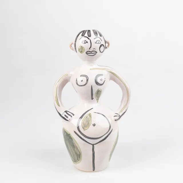CÉSAR MANRIQUE (1919-1992). Figurin, glaserad keramik, Fondation César Manrique.
