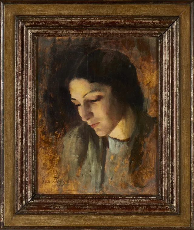 EVA BAGGE (SVERIGE, 1871-1964). "Madonna", signerad Eva Bagge, olja på pannå.
