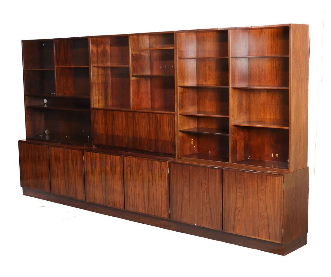 Omann Jun's Furniture Factory. Rosewood bookcase, 1960s (6) — Furniture/Cabinets, chests of drawers — Lauritz