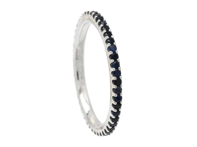 HELALLIANSRING, 18K vitguld, safirer, stl 16,75+ mm, vikt 1,9 g.