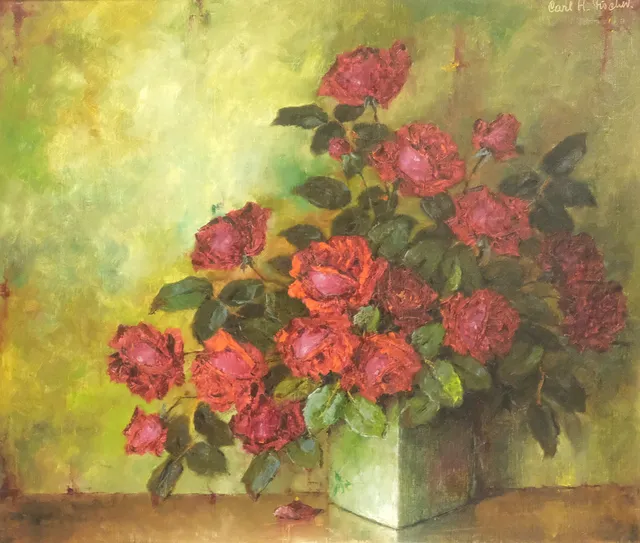 CARL HOLGER FISCHER. STILLEBEN, OLJA PÅ DUK.