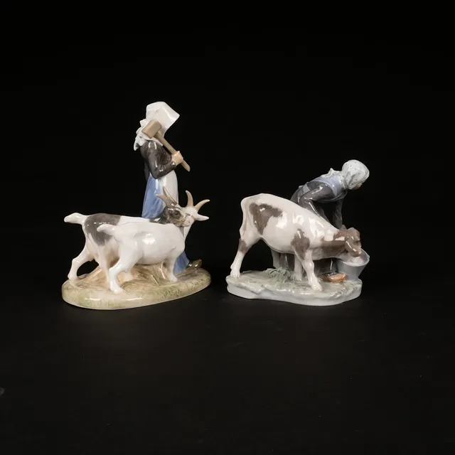 CHRISTIAN THOMSEN. Figuriner, 2 st, porslin, Royal Copenhagen.