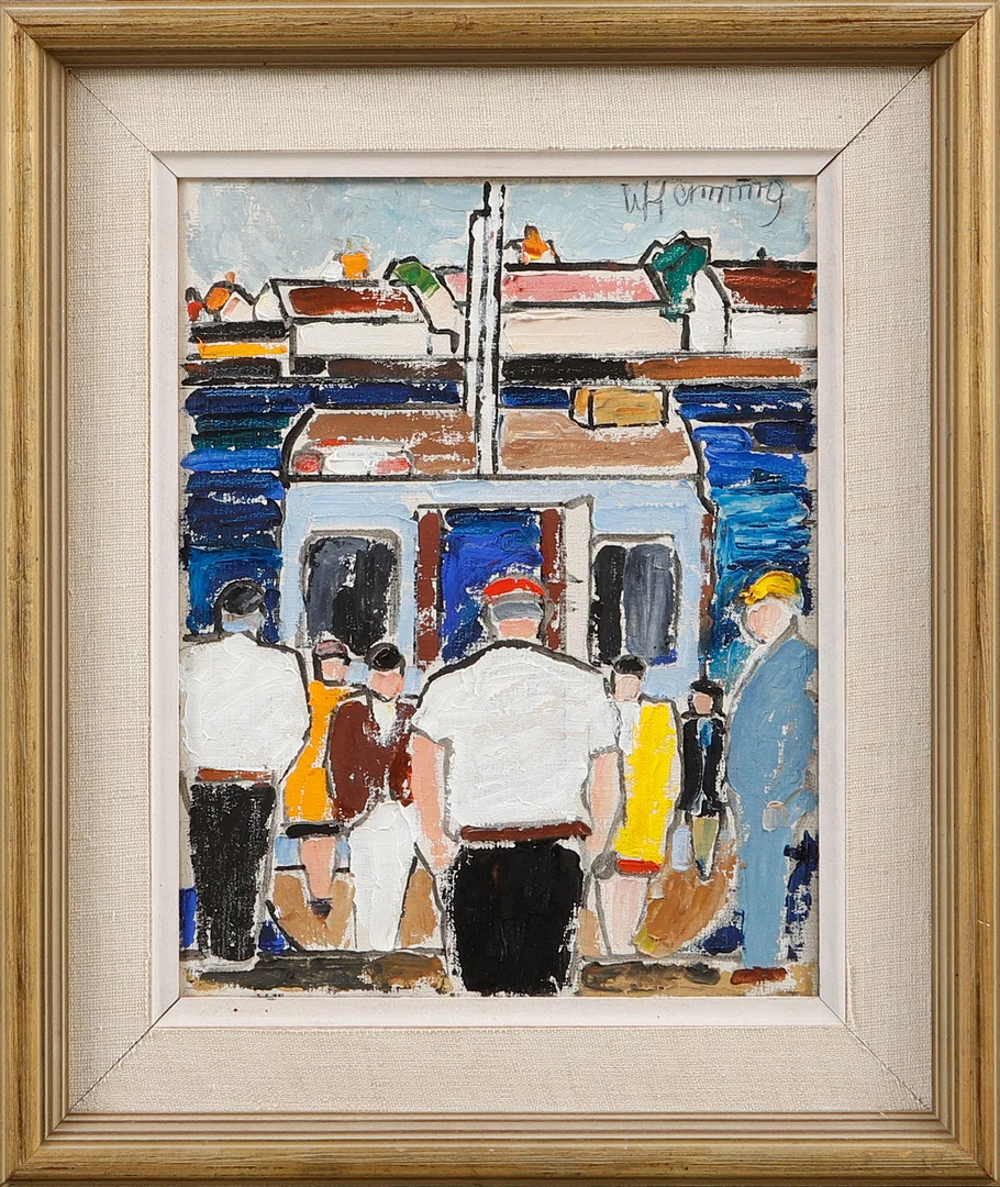 WILHELM HENNING. Figurscen, olja på duk, signerad. — Paintings — Göteborgs Auktionsverk