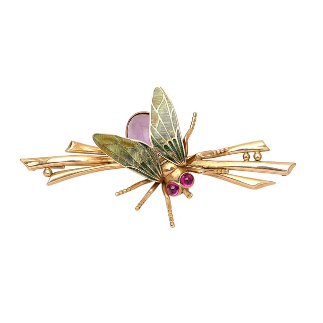 Gold brooch in the shape of a fly, second half of the 20th Century.