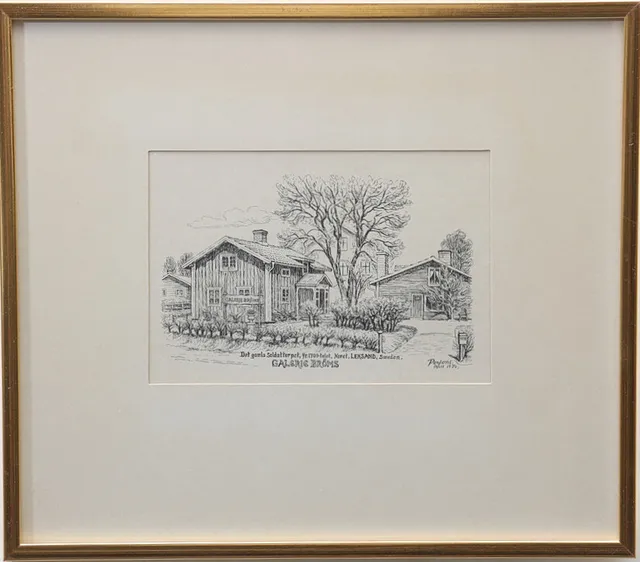 PER HILDING PERJONS. "Galerie Bröms" signerad och daterad 1976.