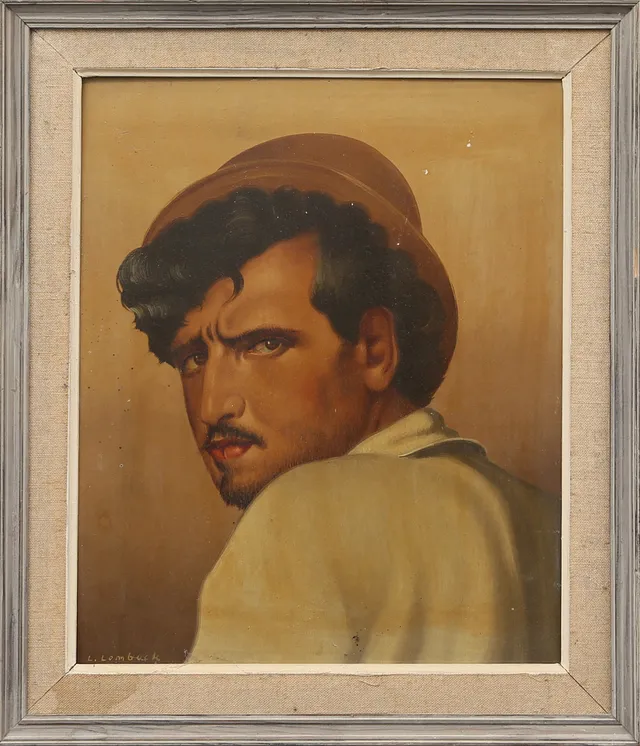 OIDENTIFIERAD KONSTNÄR. OLJA på pannå, signerad, 1900-tal.