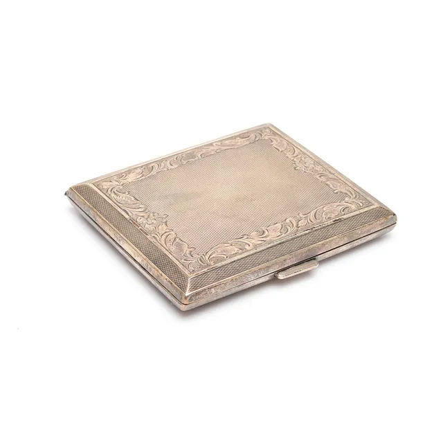 ETUI, silver, Guldsmedsaktiebolaget, Stockholm, vikt ca 76 gram.