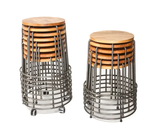 Dennis Marquart for OXDenmarq. 14 stools, oak (14)