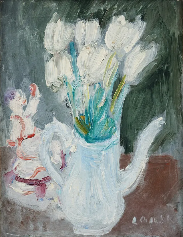 ANDRÉ LANSKOY (FRANCE, 1902–1976). "Fleurs dans un vase".