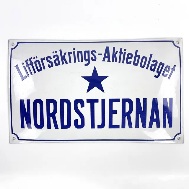 EMALJSKYLT. "Lifförsäkrings-Aktiebolaget Nordstjernan", 1900-tal.