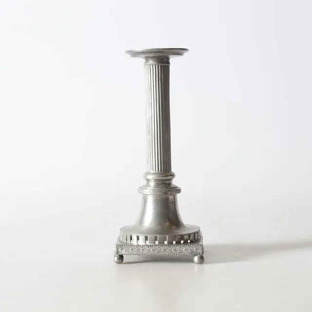 HANS WICKSTEN. Ljusstake, tenn, gustaviansk, Västerås, 1800-talets början.