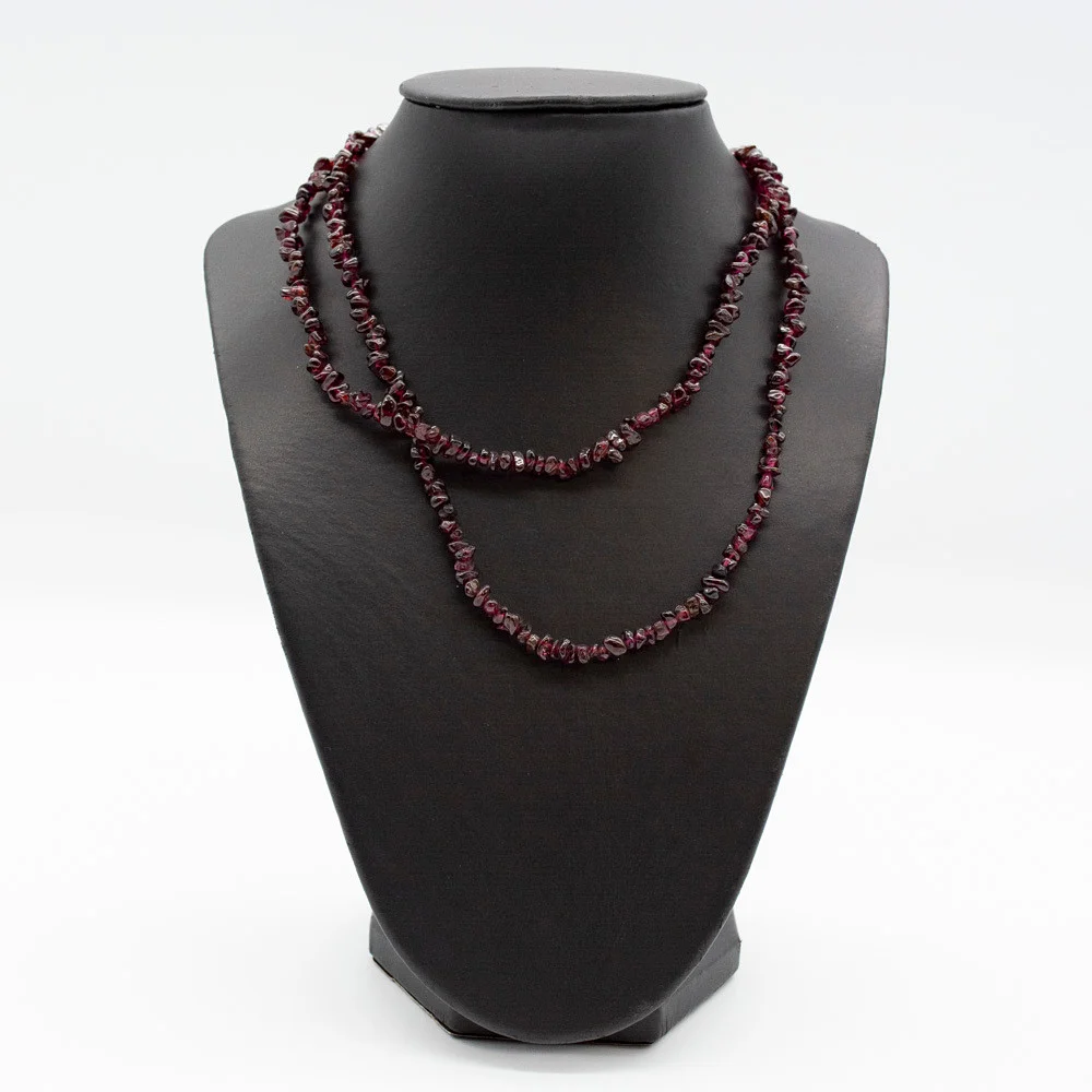 BÖHMISCHES GRANAT COLLIER, VINTAGE, ENDLOSKETTE. — Necklace — Kunst- und Auktionshaus Kleinhenz