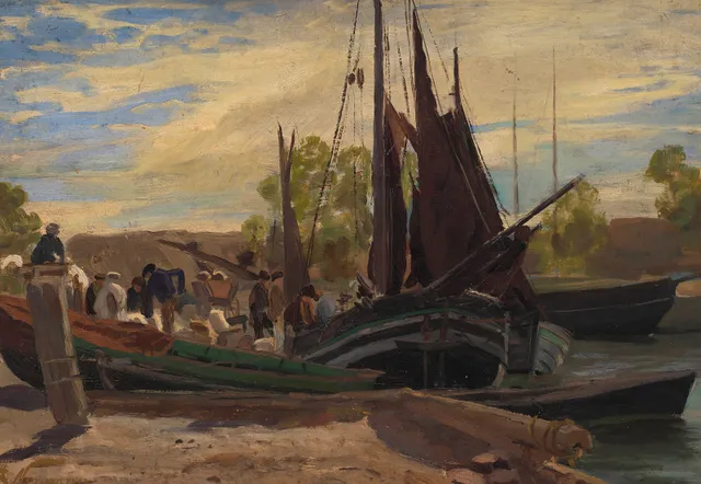 Normann, Adelsteen — Folkeliv ved brygge