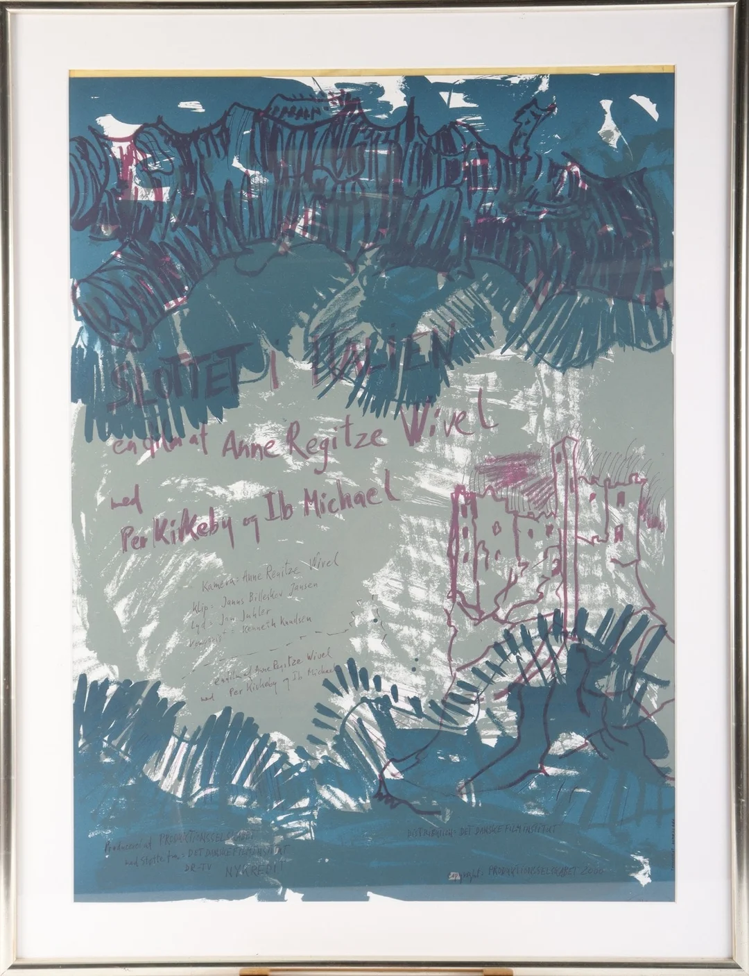 Per Kirkeby 'Slottet i Italien', farvelitografi — Paintings and sculptures/Prints and photography — Lauritz