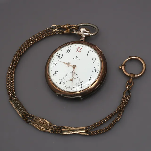 OMEGA, fickur, manuell, boett av silver, 1900-tal.