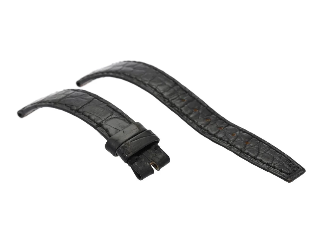 LÄDERBAND, till Vacheron Constantin armbandsur, bredd 19/14 mm, svart. — Klocktillbehör/Vacheron Con — Kaplans