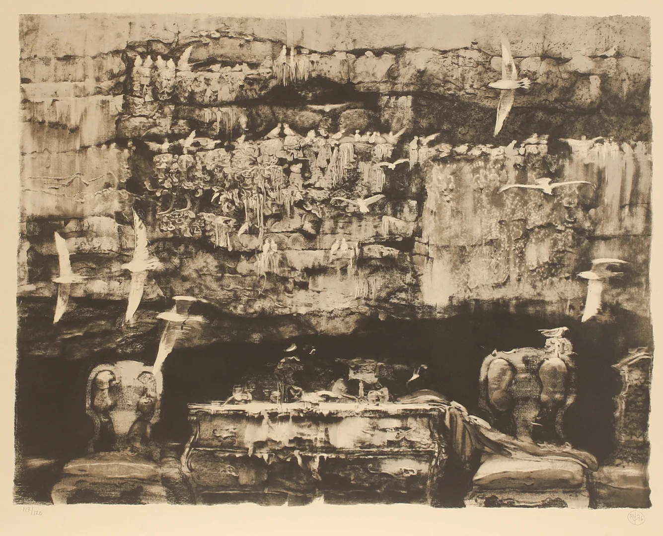 ROJ FRIBERG. Litografi, signerad och numrerad. — Engravings & Prints — RA Auktionsverket Norrköping