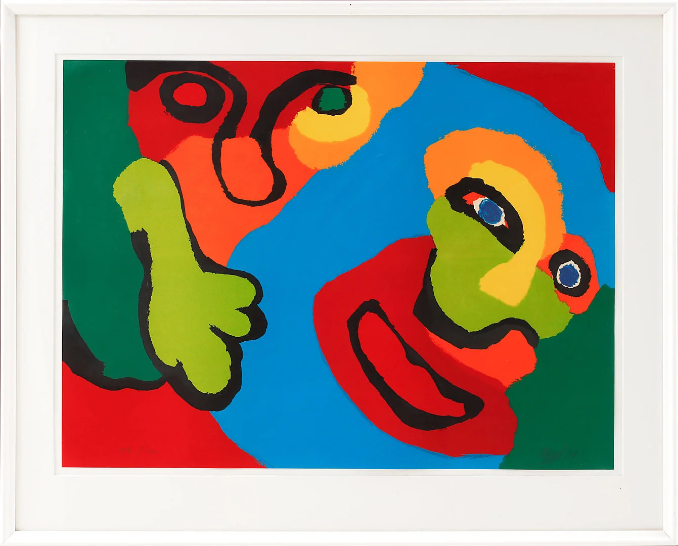 KAREL APPEL. Färglitografi, signerad, numrerad 47/110 och daterad -74. — Engravings & Prints — Göteborgs Auktionsverk