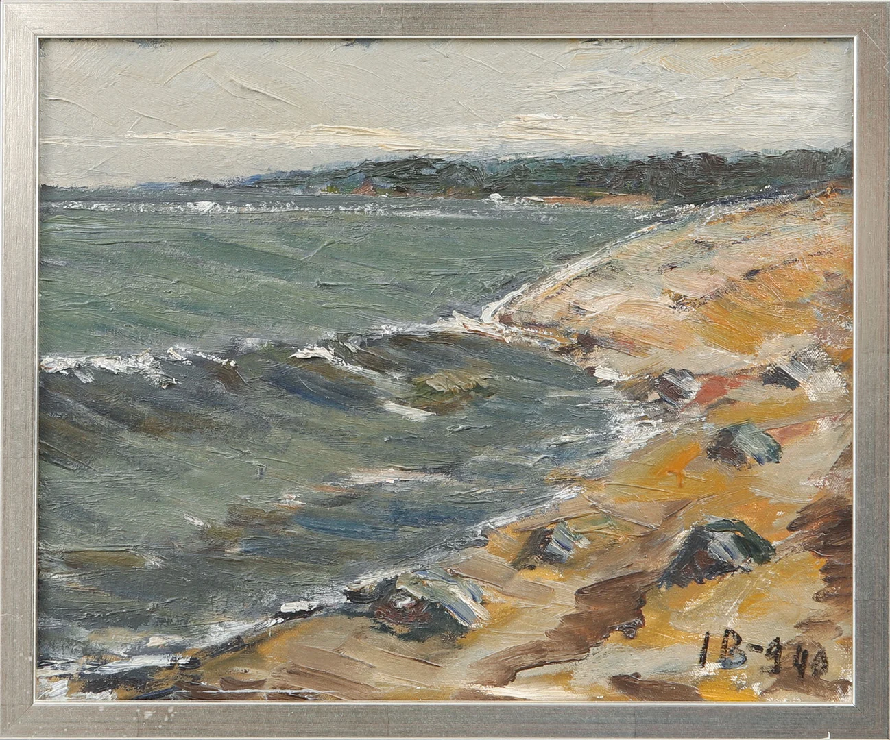 IWAN BROBERG. "Strandmotiv, Stenungsund", olja på duk, signerad och daterad. — Paintings — Göteborgs Auktionsverk