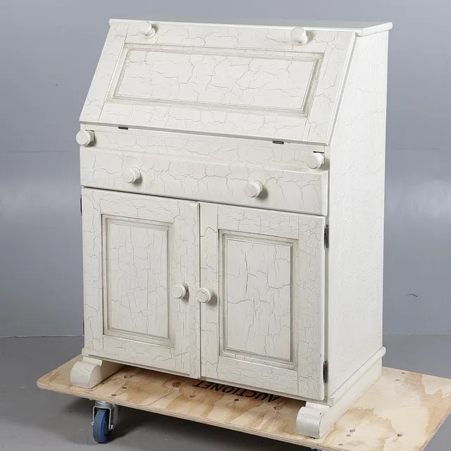 A 20TH CENTURY PAINTED BUREAU.
