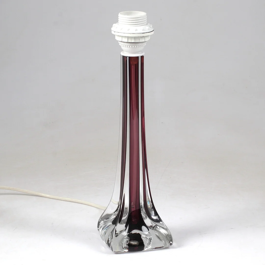 BORDSLAMPA, glas, Flygsfors, 1900-talets senare del. — Table Lamps — Stadsauktion Sundsvall