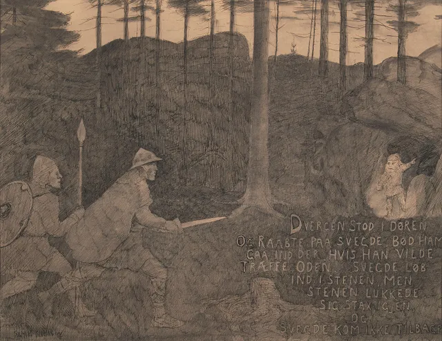 Sinding, Sigmund — "Dvergen stod i døren..." 1906