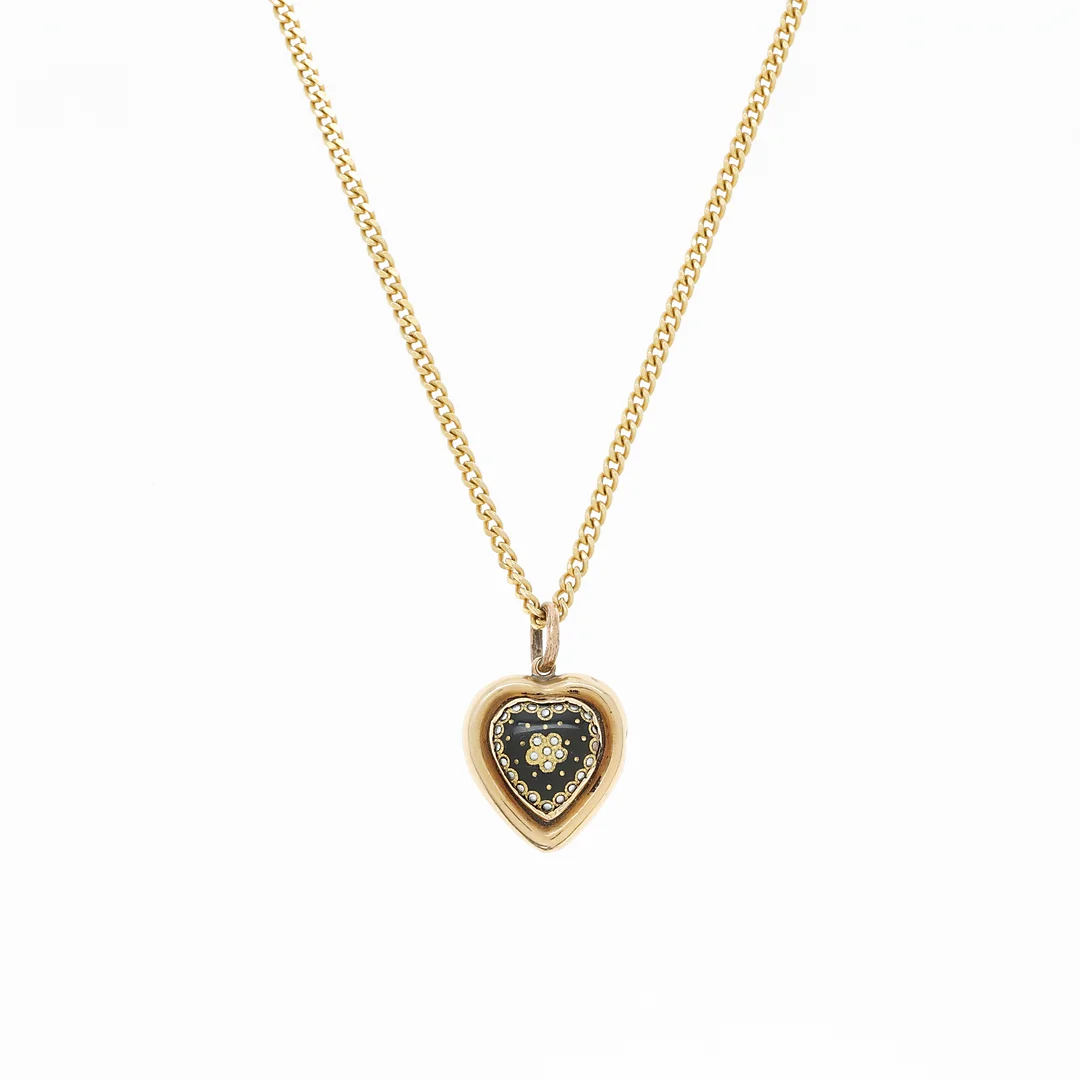 Heart-shaped locket pendant, circa 1896. — Brooches & Pendants — Balclis