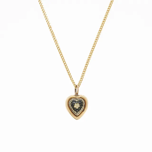 Heart-shaped locket pendant, circa 1896.