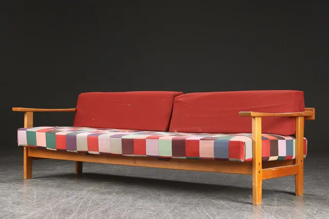 Daybed / briks af massiv eg, 1960-70'erne