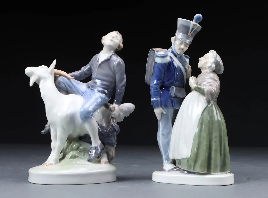 Royal Copenhagen. To porcelænsfigurer (2) — Glass, porcelain and ceramics/Figures — Lauritz
