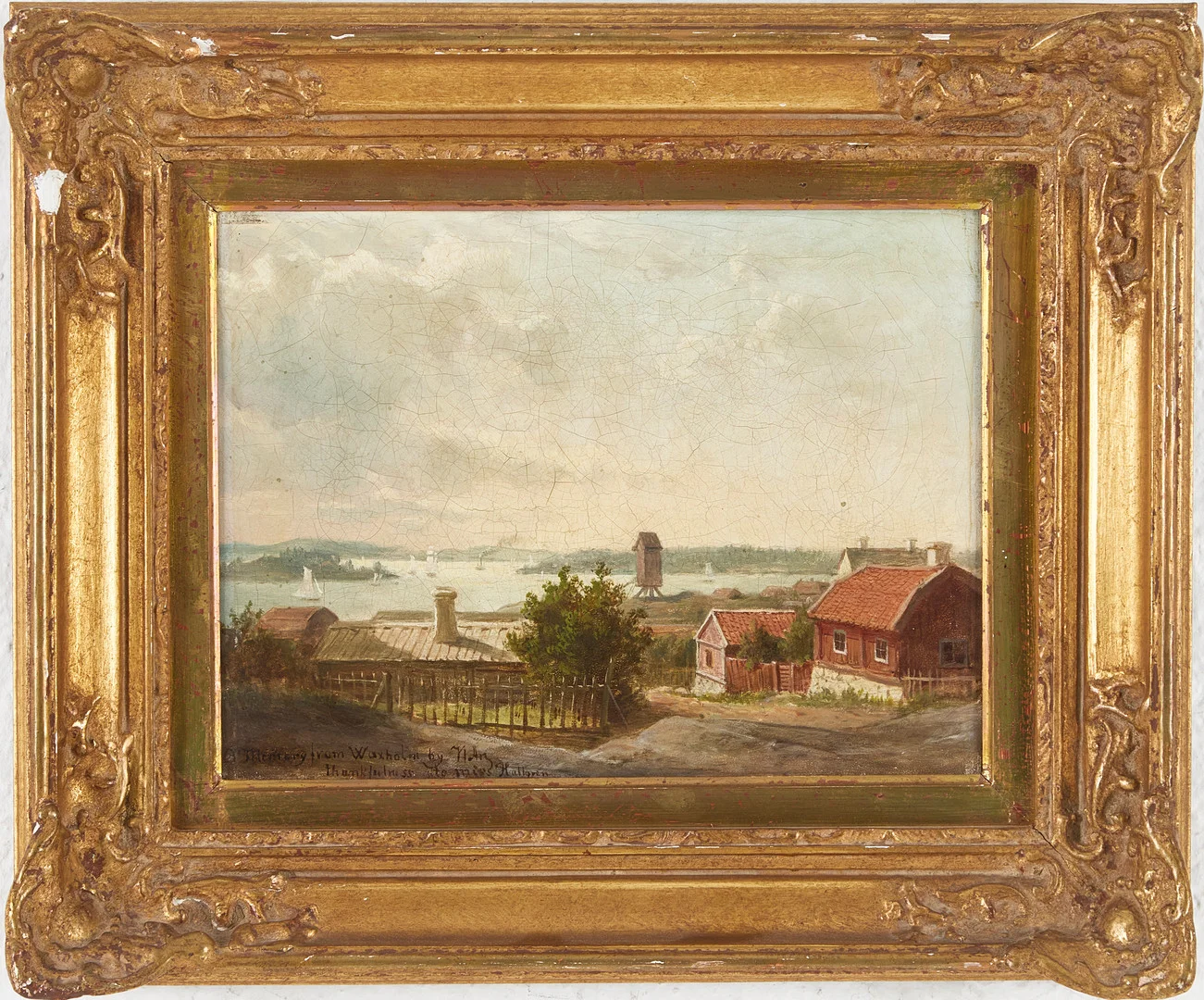 NILS ANDERSSON. motiv av Waxholm, olja på duk, signerad. — Paintings — Stockholms Auktionsverk Magasin 5