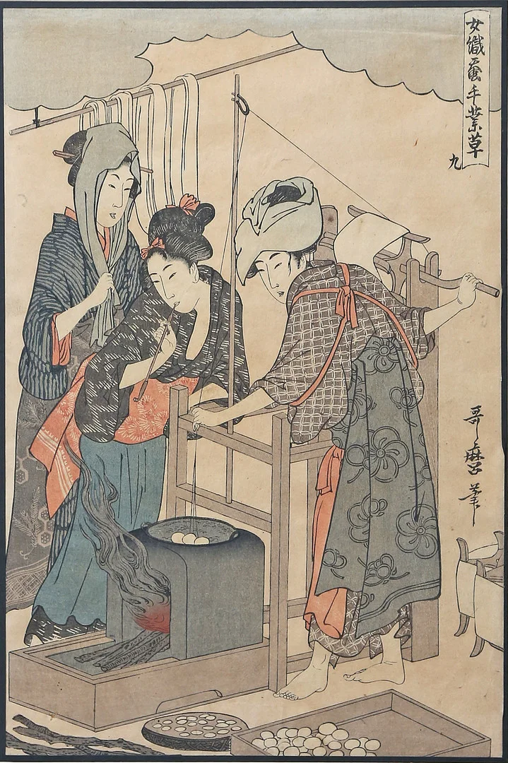 KITAGAWA UTAMARO. “Joshoku Kaiko Tewaza-Kusa”. — Engravings & Prints — Balclis
