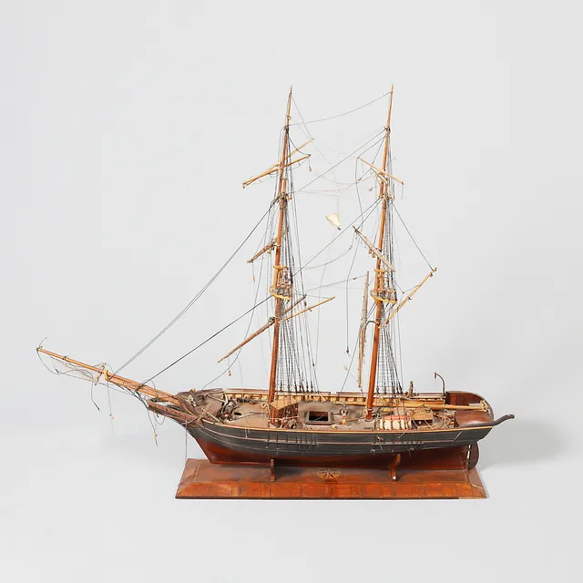 Wooden boat model, early decades of the 20th Century.