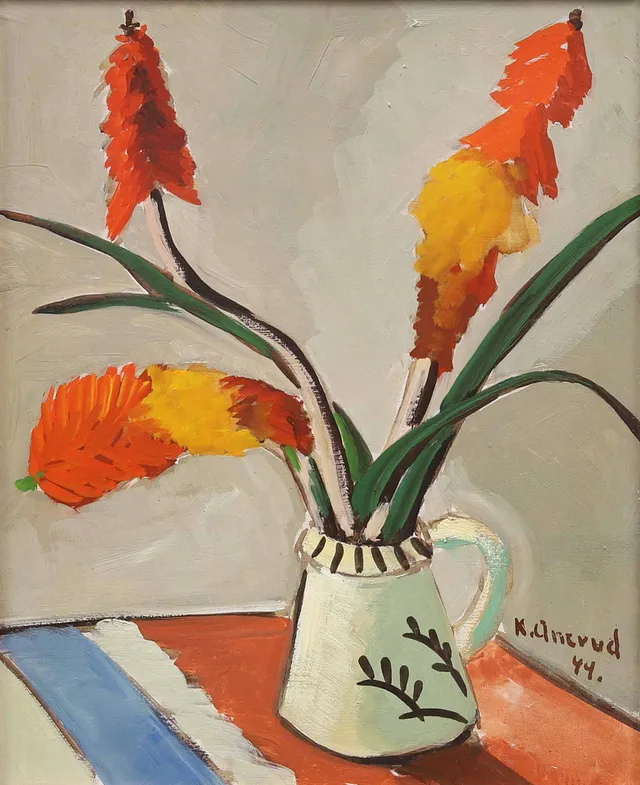 KNUT ANERUD (NORGE 1901-1980). Stilleben, olja på pannå, signerad och daterad -44.