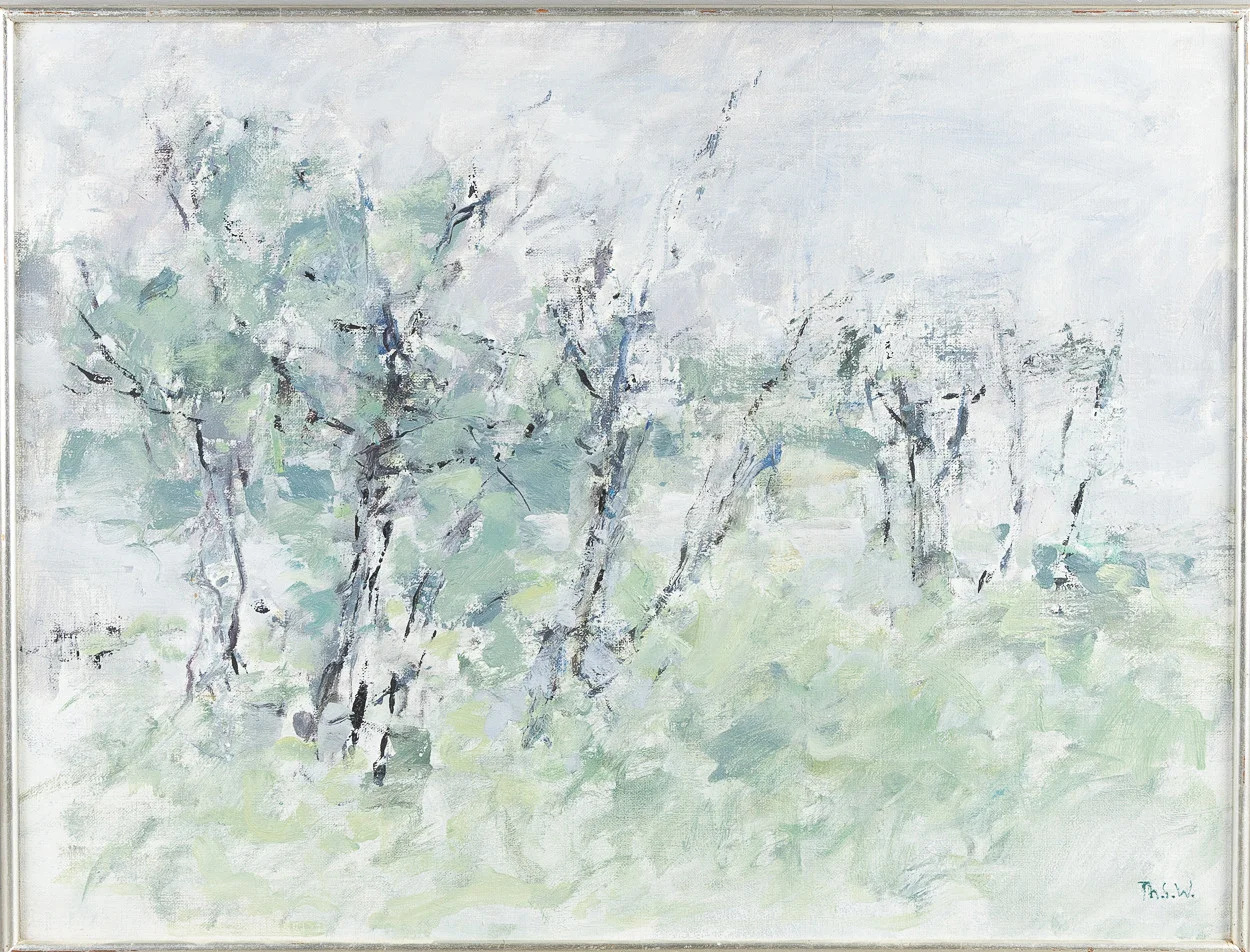 THURE WAHLSTRÖM. Olja på duk, landskap, Ekö, signerad och daterad 1984. — Paintings — Stockholms Auktionsverk Helsingborg