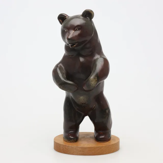 KARL GRÖSSL. SKULPTUR, björn, keramik, Rörstrand.