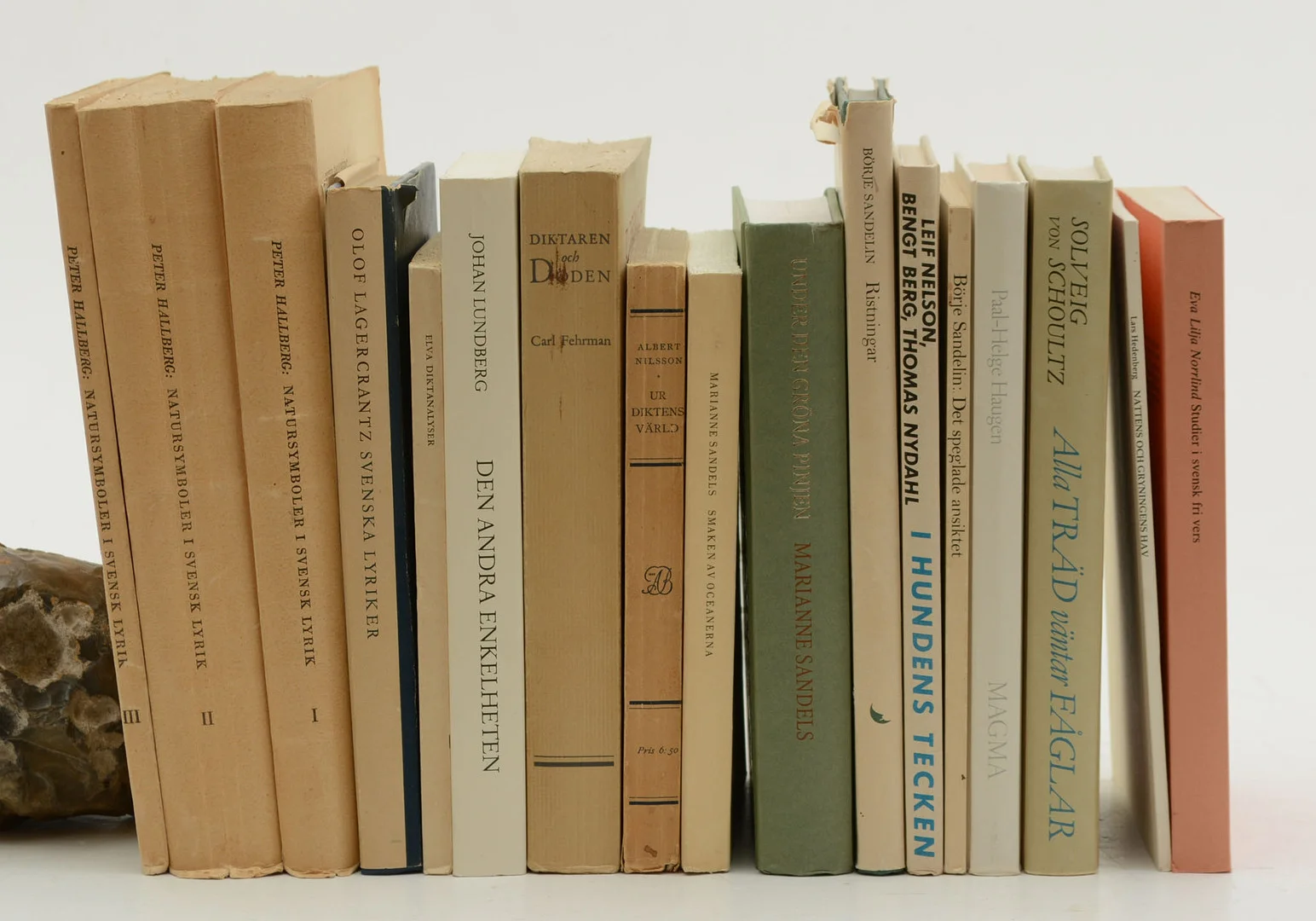 Litteraturvetenskap. Svensk lyrik, 17 volymer. — Books — Connoisseur Bokauktioner