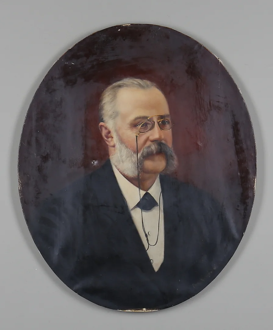 PHILIPPE DE ROUGEMONT. Porträtt av man, olja på duk, signerad. — Paintings — Gomér & Andersson Norrköping