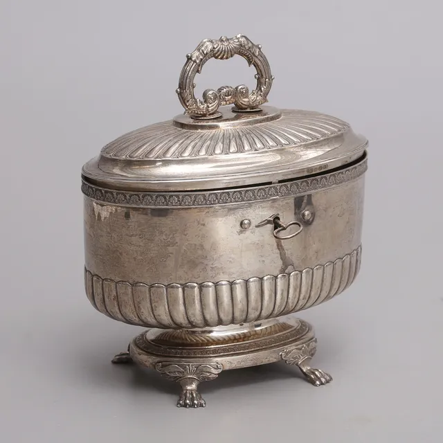 ANDERS LUNDQVIST. Sockerskrin, silver, empire, Stockholm, 1832.