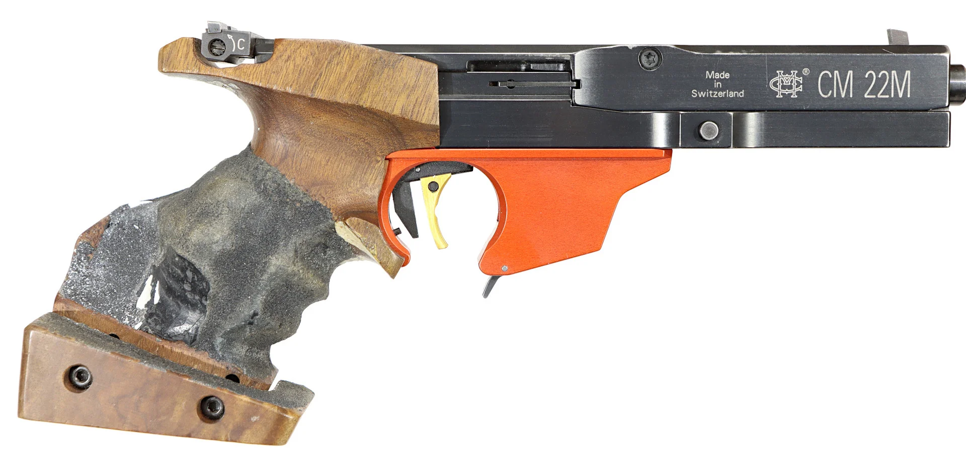PISTOL, schweiz, Halvautomatisk, fabrikat Morini, modell CM 22M, kaliber .22LR, tillv.nr 00441, se-nr 2252553. — Pistols — Walter Borg
