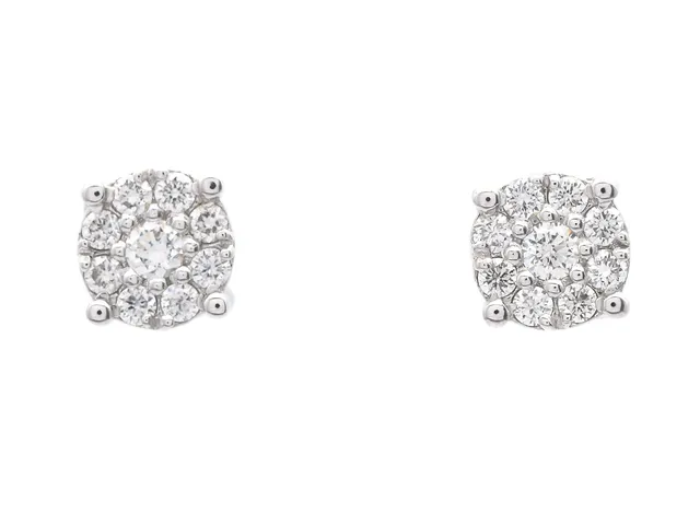 ÖRHÄNGEN, 18K vitguld, 18 briljantslipade diamanter ca 0,18 ctv, ca G-H-VS, stift, vikt 1,8 g.