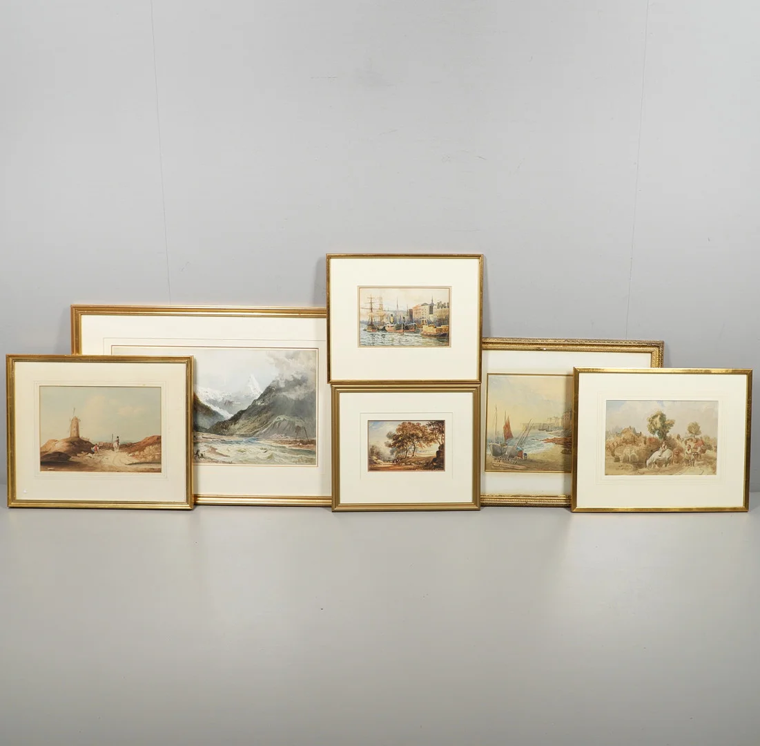 A GROUP OF SIX 19th CENTURY WATERCOLOURS. — Drawings — Lawrences Auctioneers
