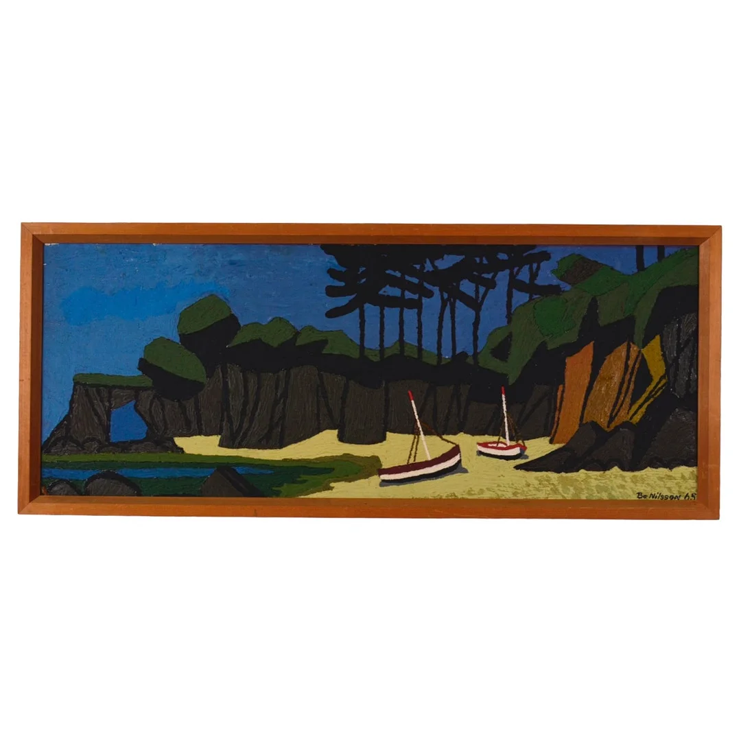 BO NILSSON. Olja på pannå. — Paintings — Halmstads Auktionskammare