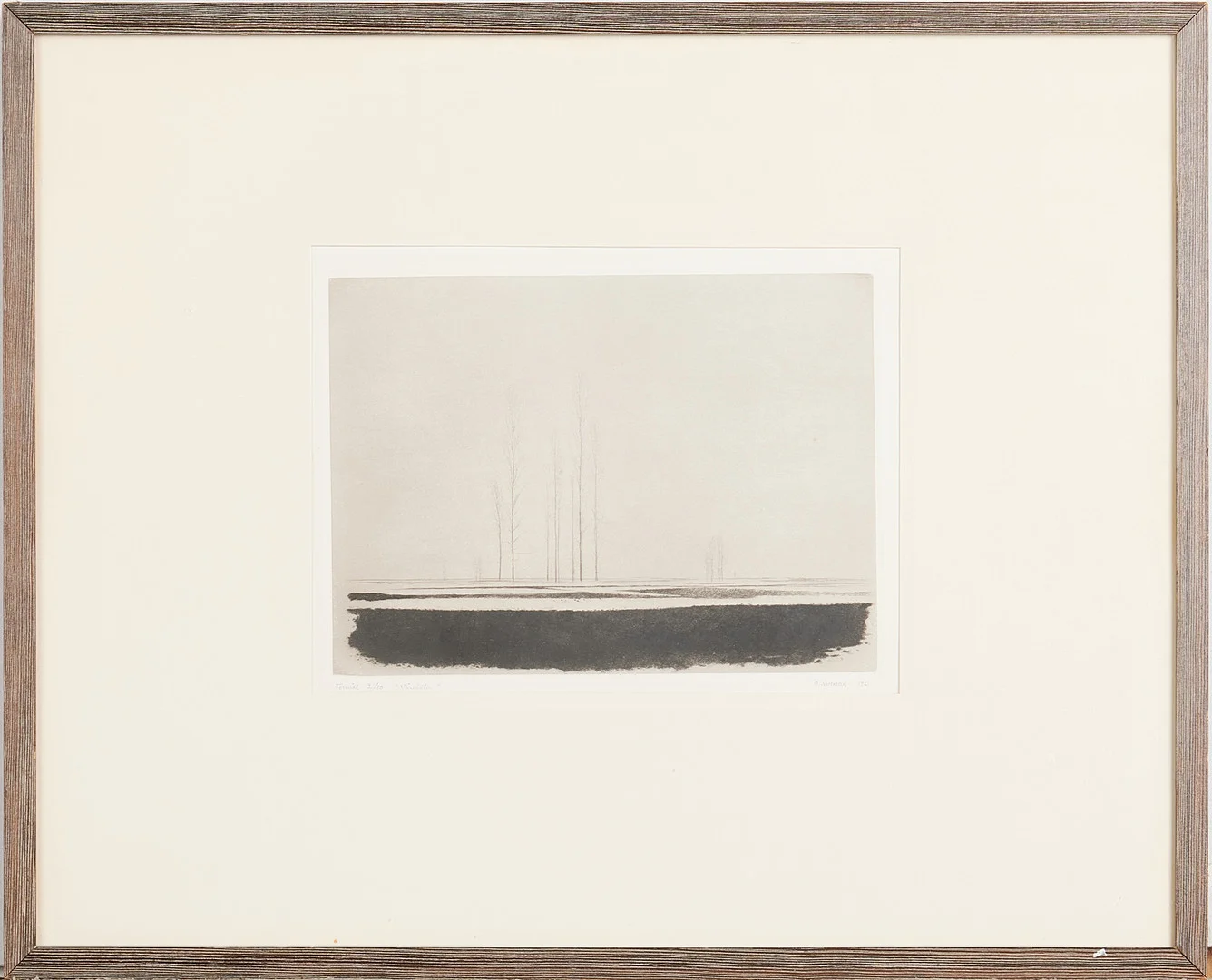 GUNNAR NORRMAN. Torrnål, "Vårvinter", signerad, daterad 1961, numrerad 2/10. — Engravings & Prints — Stockholms Auktionsverk Magasin 5