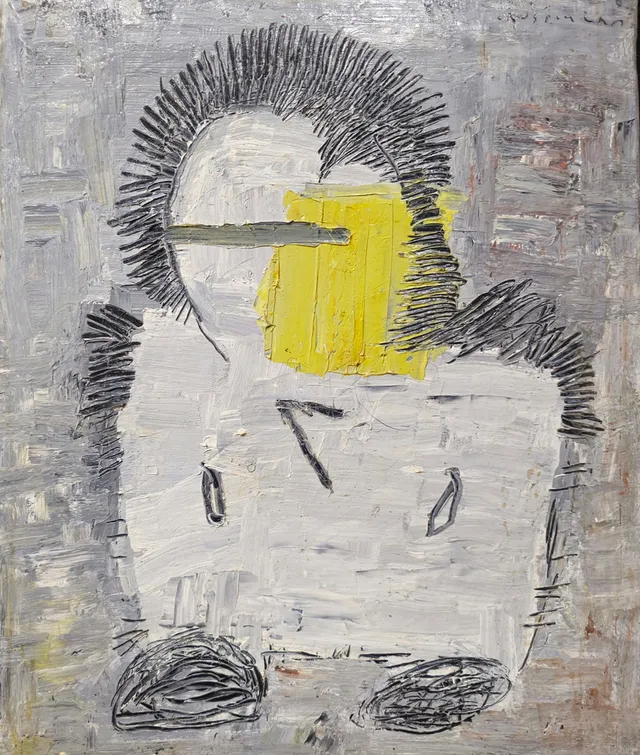 JOAN CRUSPINERA. COCHE. ÓLEO SOBRE LIENZO.