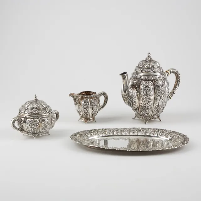 TESERVIS, 4 delar, silver.