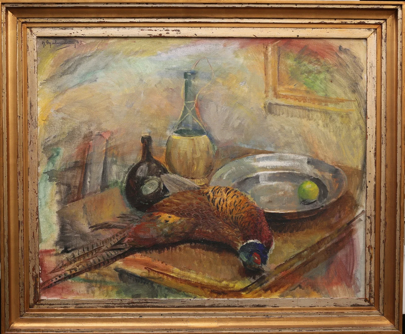 HENNING MALMSTRÖM. Olja på duk, stilleben, signerat H. Malmström, daterad -43. — Paintings — Limhamns Auktionsbyrå
