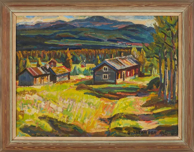 GUNNAR THEANDER. landskapsmåleri, olja på duk, signerad och daterad.