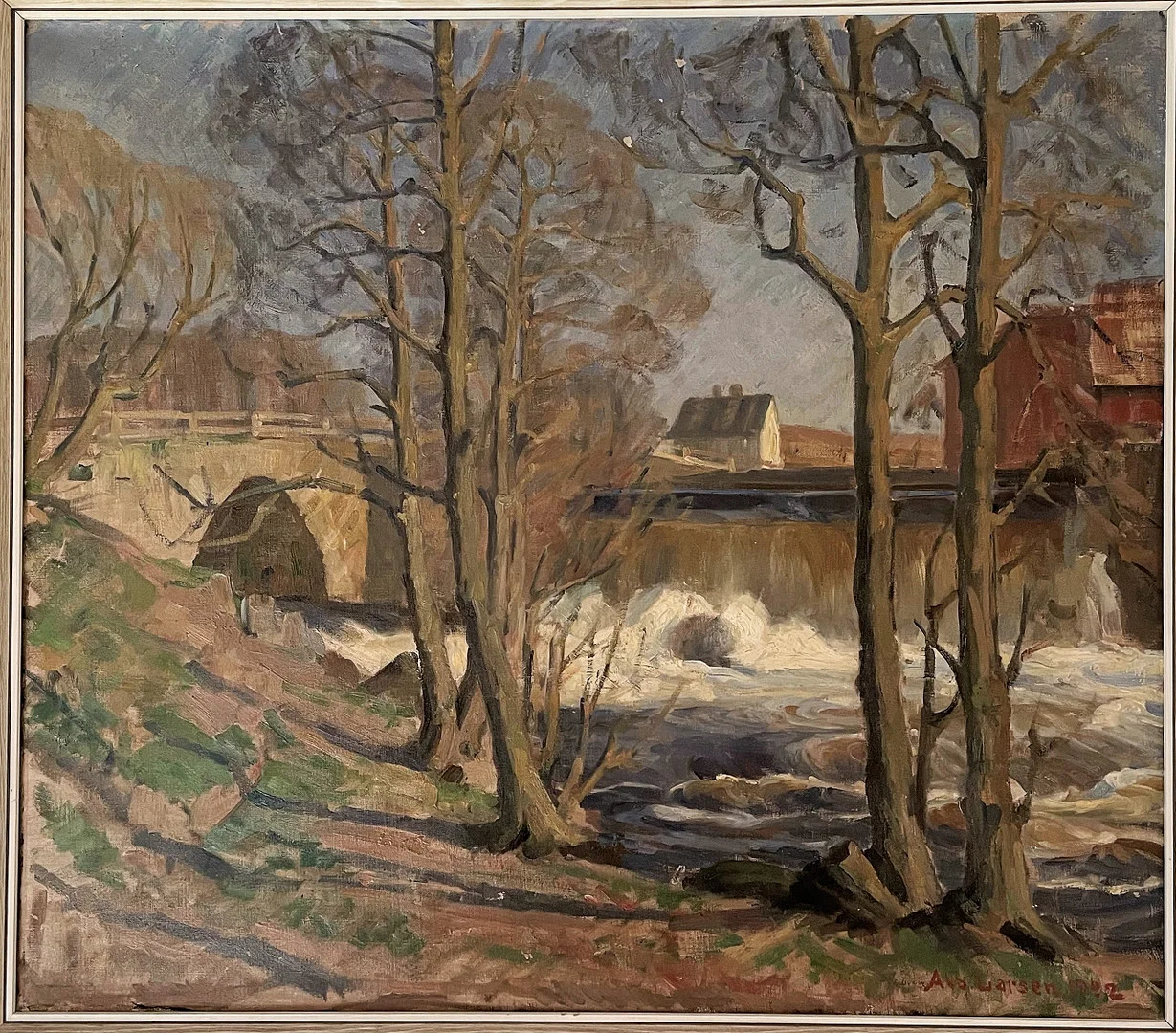 ALBERT LARSEN. 1885-1957, olja på duk, signerad 1922. — Paintings — Auktionsverket Engelholm